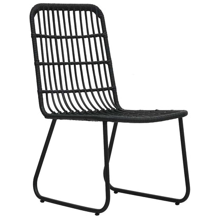 udendørs spisebordssæt 5 dele polyrattan og glas