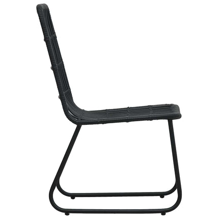 udendørs spisebordssæt 5 dele polyrattan og glas