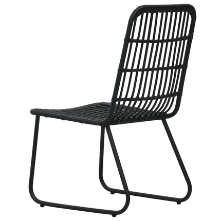 udendørs spisebordssæt 5 dele polyrattan og glas