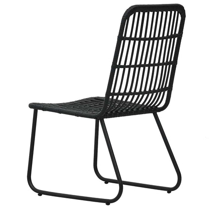 udendørs spisebordssæt 7 dele polyrattan og glas