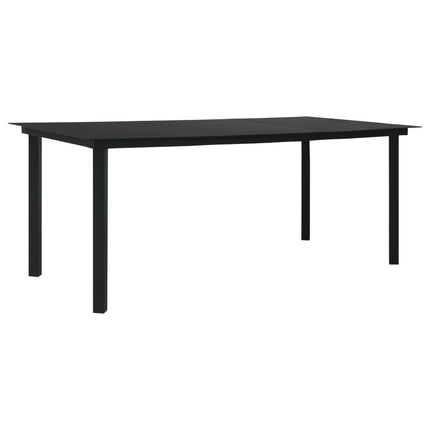 udendørs spisebordssæt 7 dele polyrattan og glas