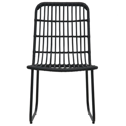 udendørs spisebordssæt 9 dele polyrattan og glas