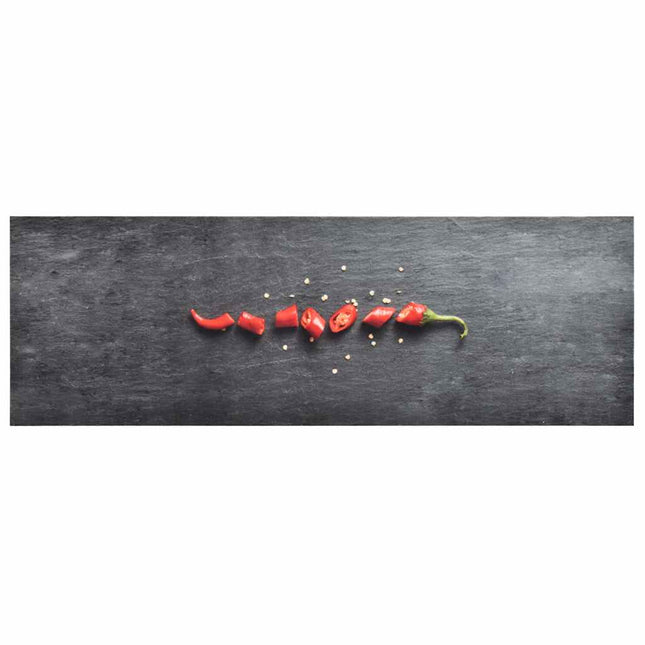 køkkenmåtte 60x180 cm vaskbar chilitryk
