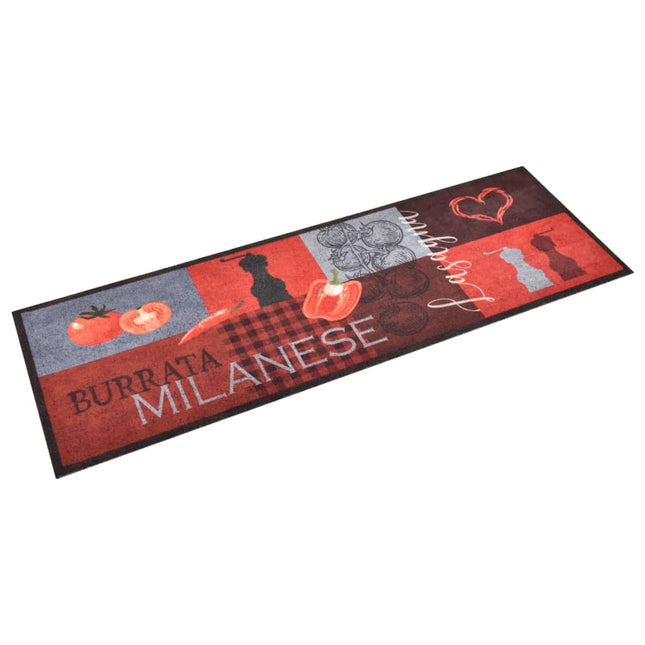køkkenmåtte 60x180 cm vaskbar tomattryk