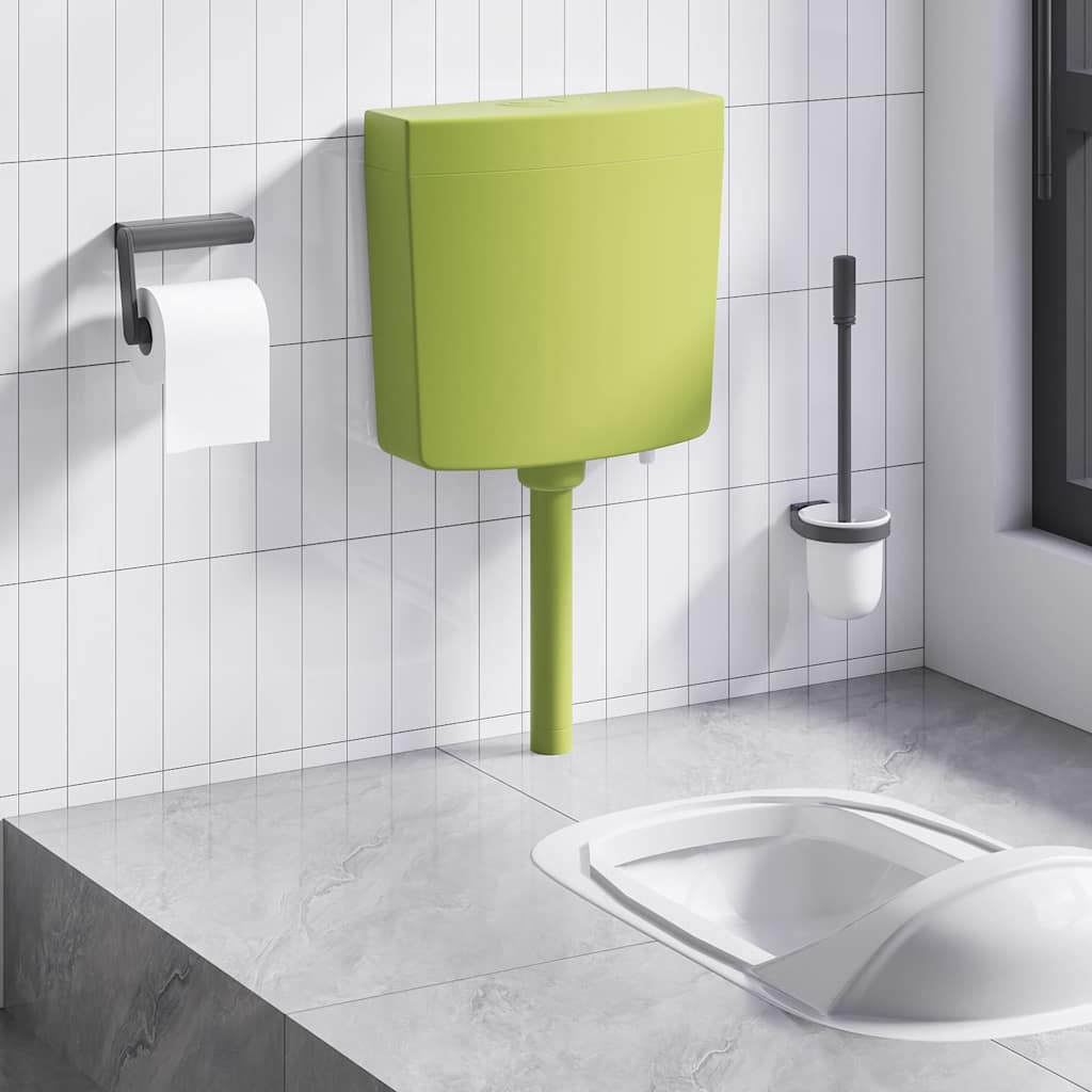toiletcisterne med vandindløb i bunden 3/6 l olivengrøn