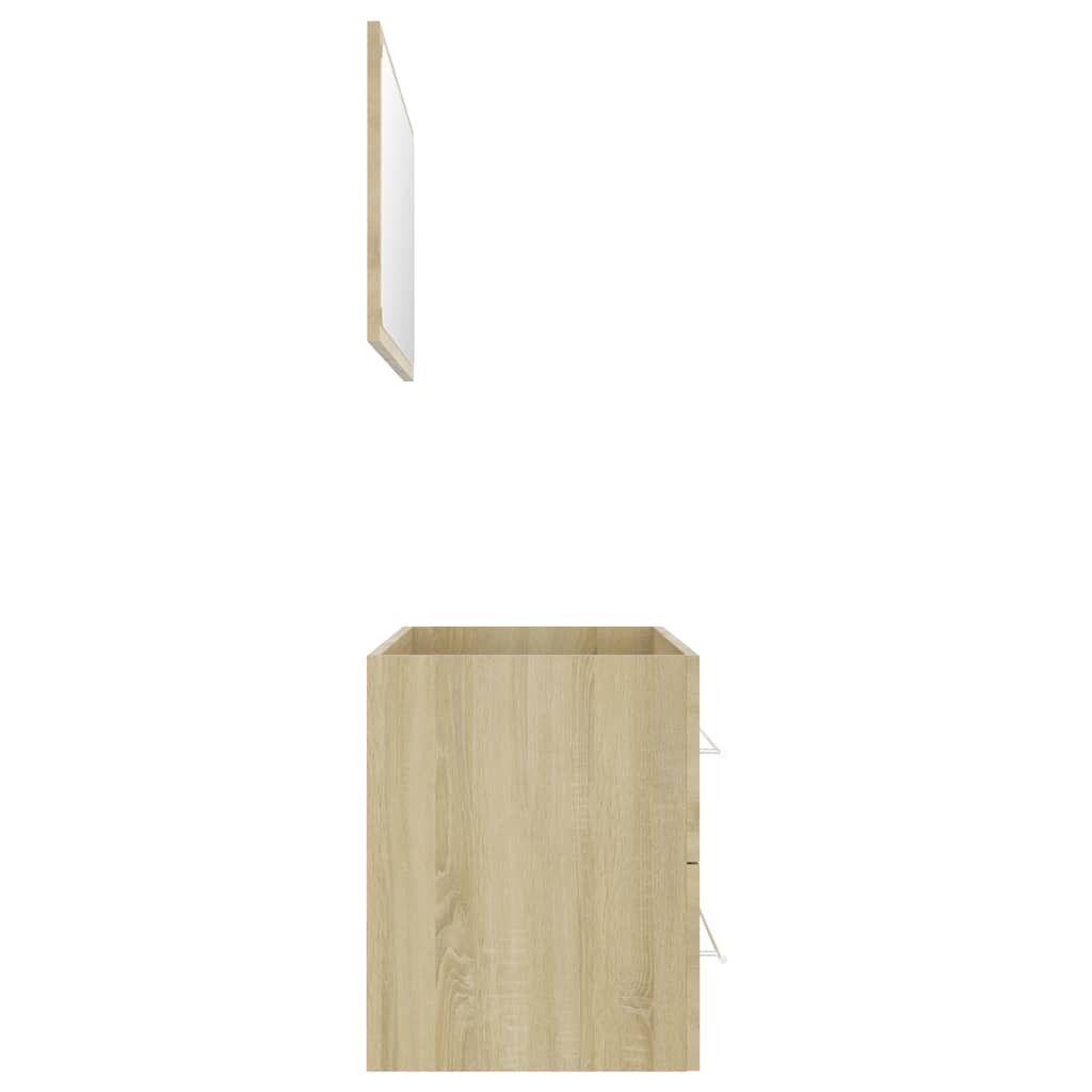 badeværelsesmøbelsæt 2 dele spånplade sonoma-eg