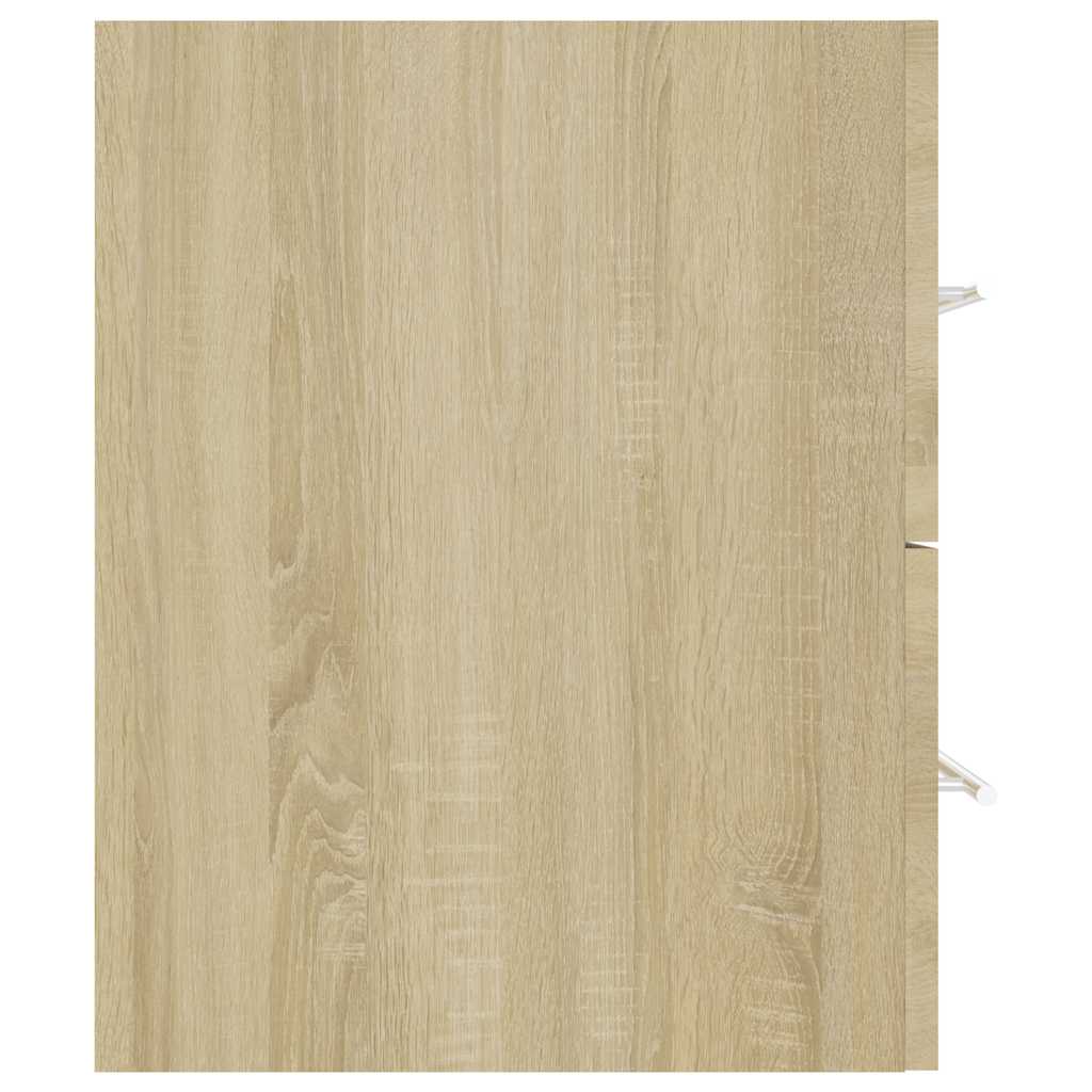 badeværelsesmøbelsæt 2 dele spånplade sonoma-eg