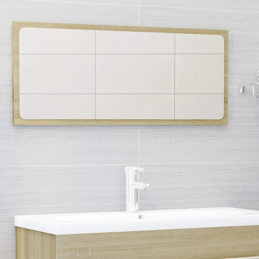 badeværelsesmøbelsæt 2 dele spånplade sonoma-eg