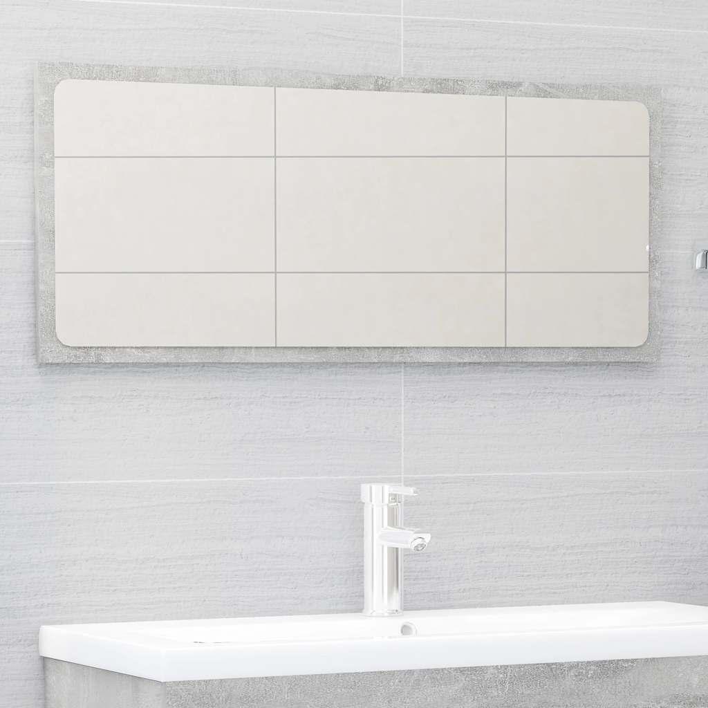 badeværelsesmøbelsæt 2 dele spånplade betongrå