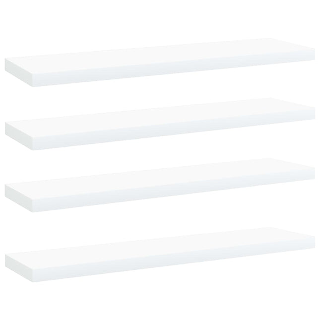 boghylder 4 stk. 40x10x1,5 cm konstrueret træ hvid