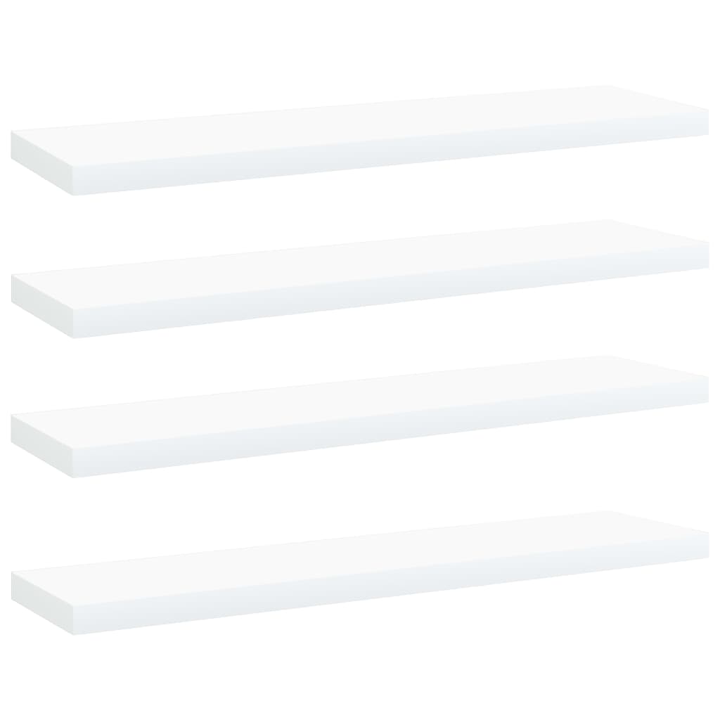 Boghylder 40X10X1,5 Cm Konstrueret Træ Hvid - 4 / 40 x 10 x 1.5 cm