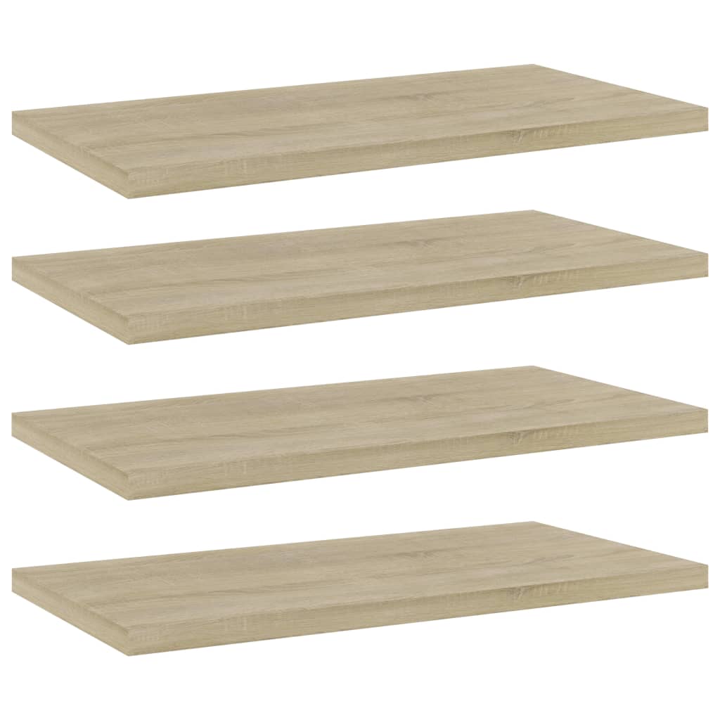 boghylder 4 stk. 40x20x1,5 cm konstrueret træ sonoma-eg billede