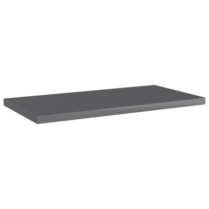 boghylder 8 stk. 40x20x1,5 cm konstrueret træ grå højglans