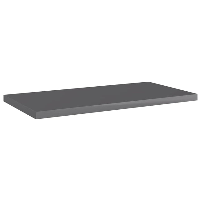 boghylder 8 stk. 40x20x1,5 cm konstrueret træ grå højglans