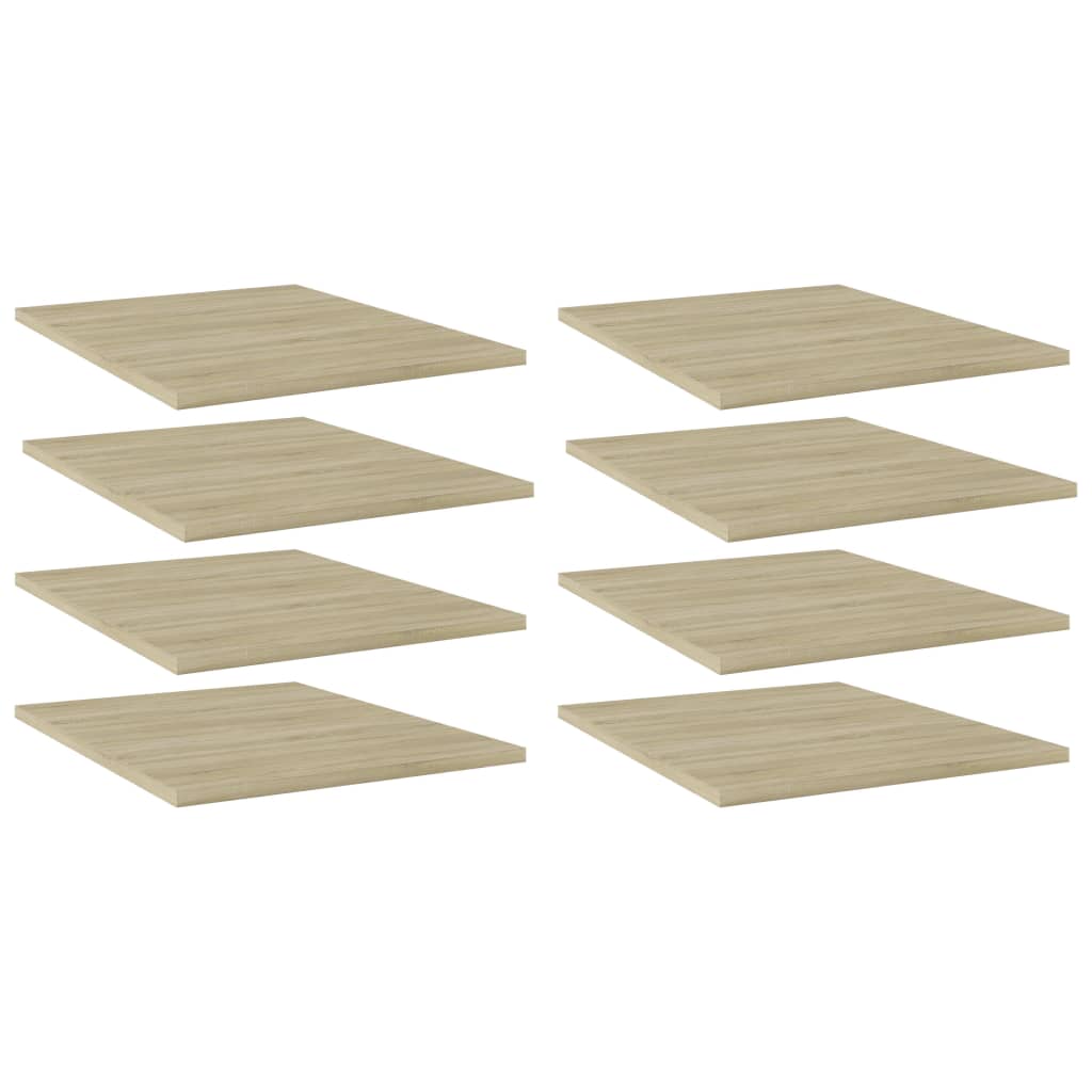 boghylder 8 stk. 40x50x1,5 cm konstrueret træ sonoma-eg billede