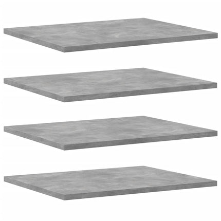 boghylder 8 stk. 40x50x1,5 cm konstrueret træ betongrå