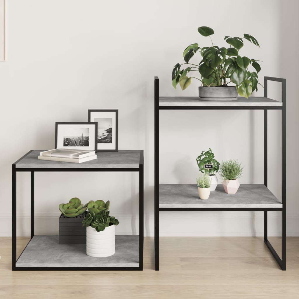boghylder 8 stk. 40x50x1,5 cm konstrueret træ betongrå billede