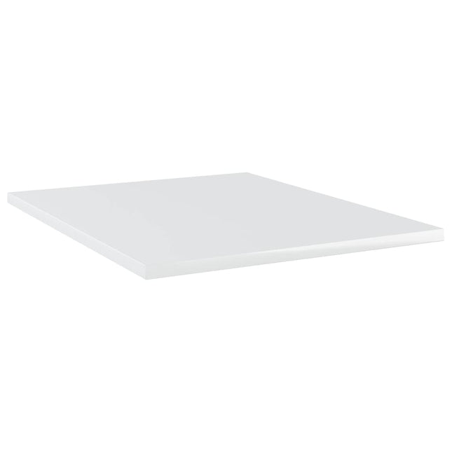 boghylder 8 stk. 40x50x1,5 cm konstrueret træ hvid højglans