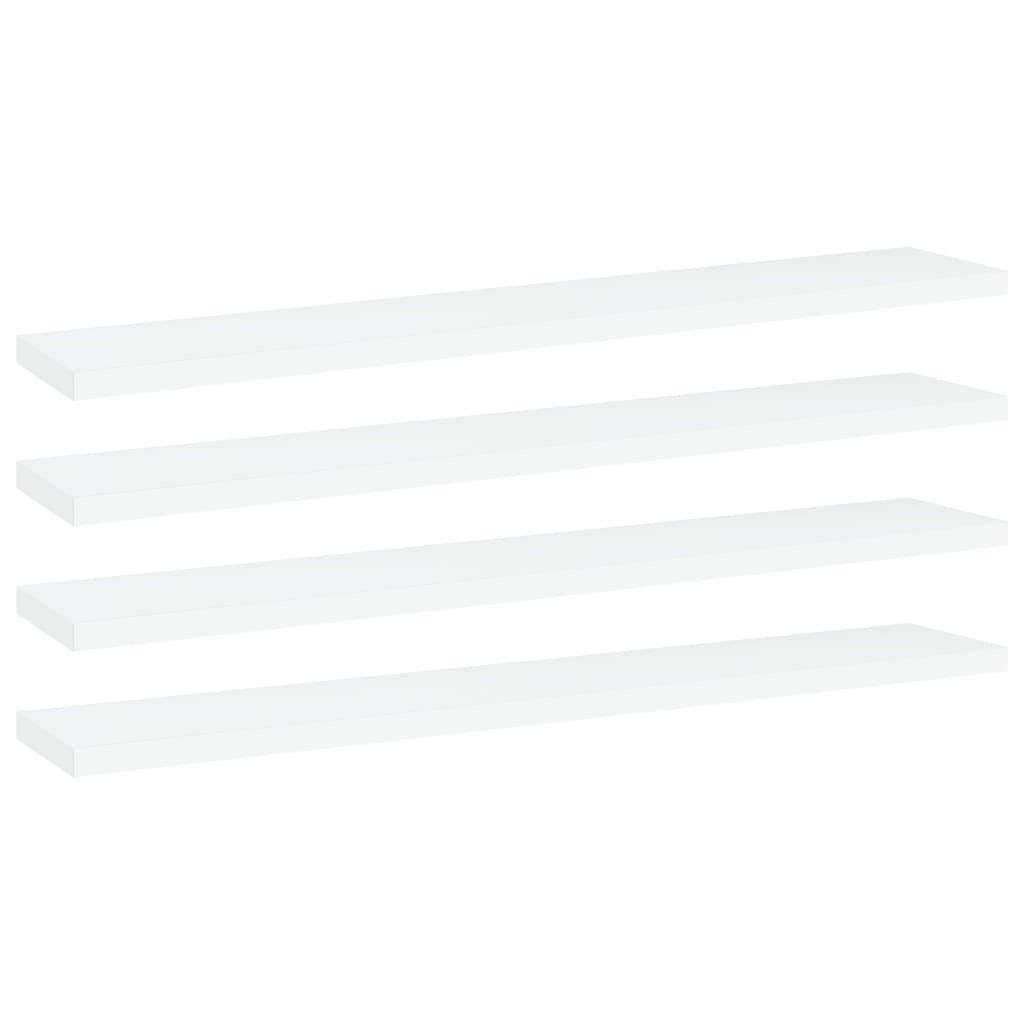 Boghylder 40X10X1,5 Cm Konstrueret Træ Hvid - 4 / 60 x 10 x 1.5 cm