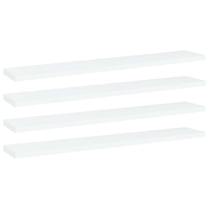 boghylder 4 stk. 60x10x1,5 cm konstrueret træ hvid