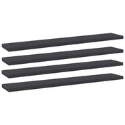 boghylder 4 stk. 60x10x1,5 cm konstrueret træ grå