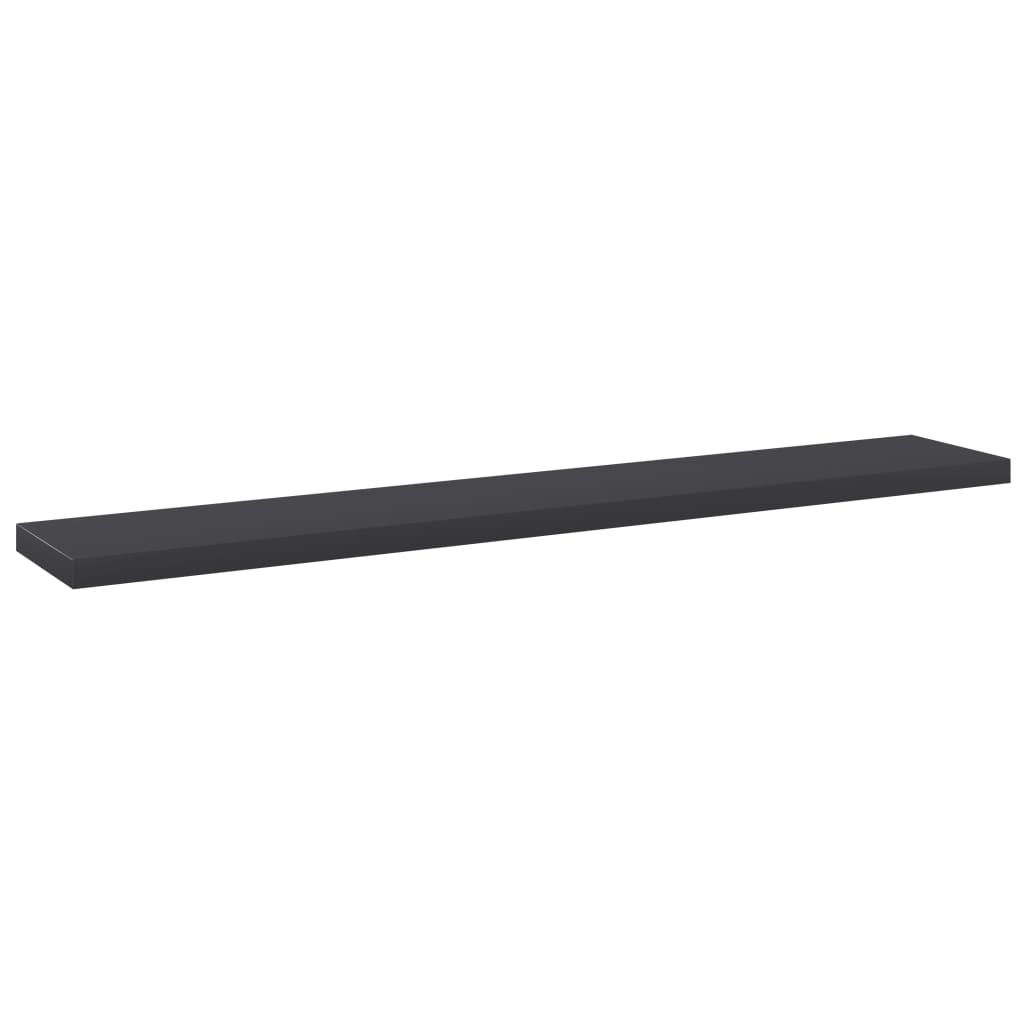 boghylder 4 stk. 60x10x1,5 cm konstrueret træ grå