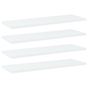 boghylder 4 stk. 60x20x1,5 cm konstrueret træ hvid