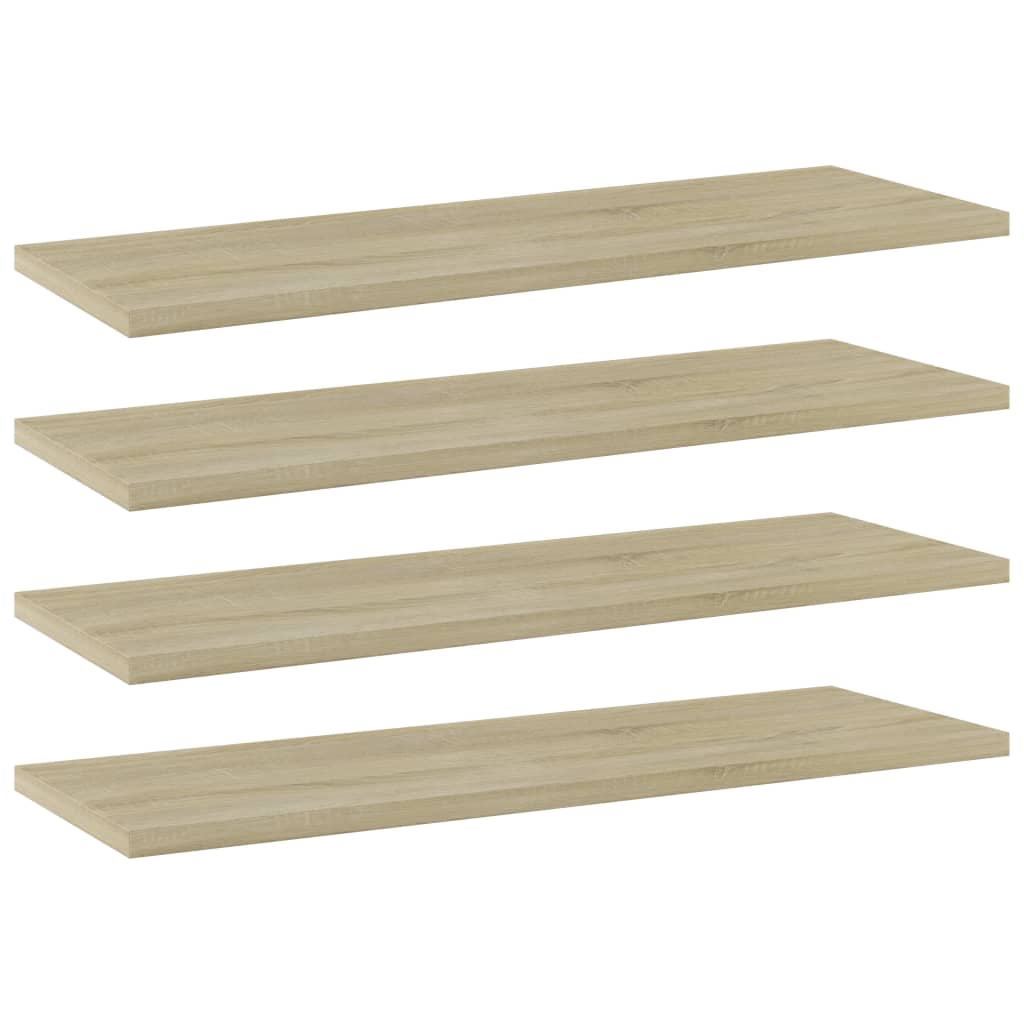 Boghylder 4 Stk. 60x20x1,5 Cm Konstrueret Træ Sonoma-eg - Vidaxl