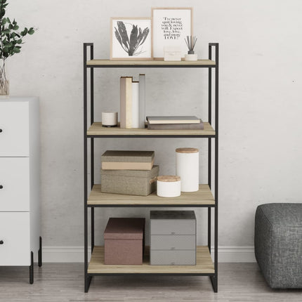 boghylder 8 stk. 60x50x1,5 cm spånplade sonoma-eg