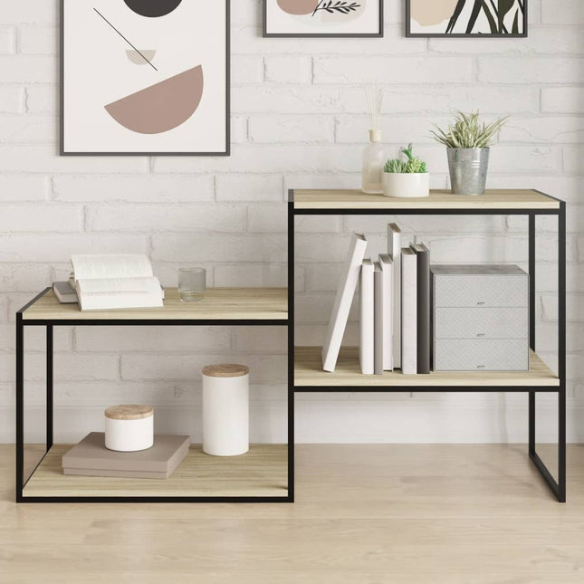 boghylder 8 stk. 60x50x1,5 cm spånplade sonoma-eg