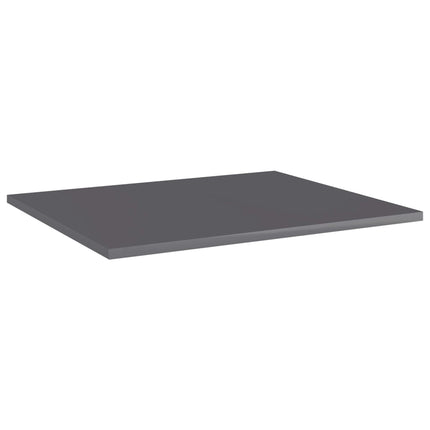 boghylder 8 stk. 60x50x1,5 cm konstrueret træ grå højglans