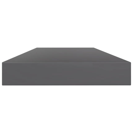 boghylder 8 stk. 80x10x1,5 cm konstrueret træ grå højglans