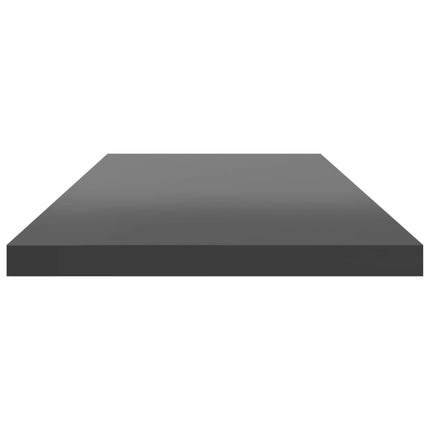 boghylder 8 stk. 80x20x1,5 cm konstrueret træ grå højglans