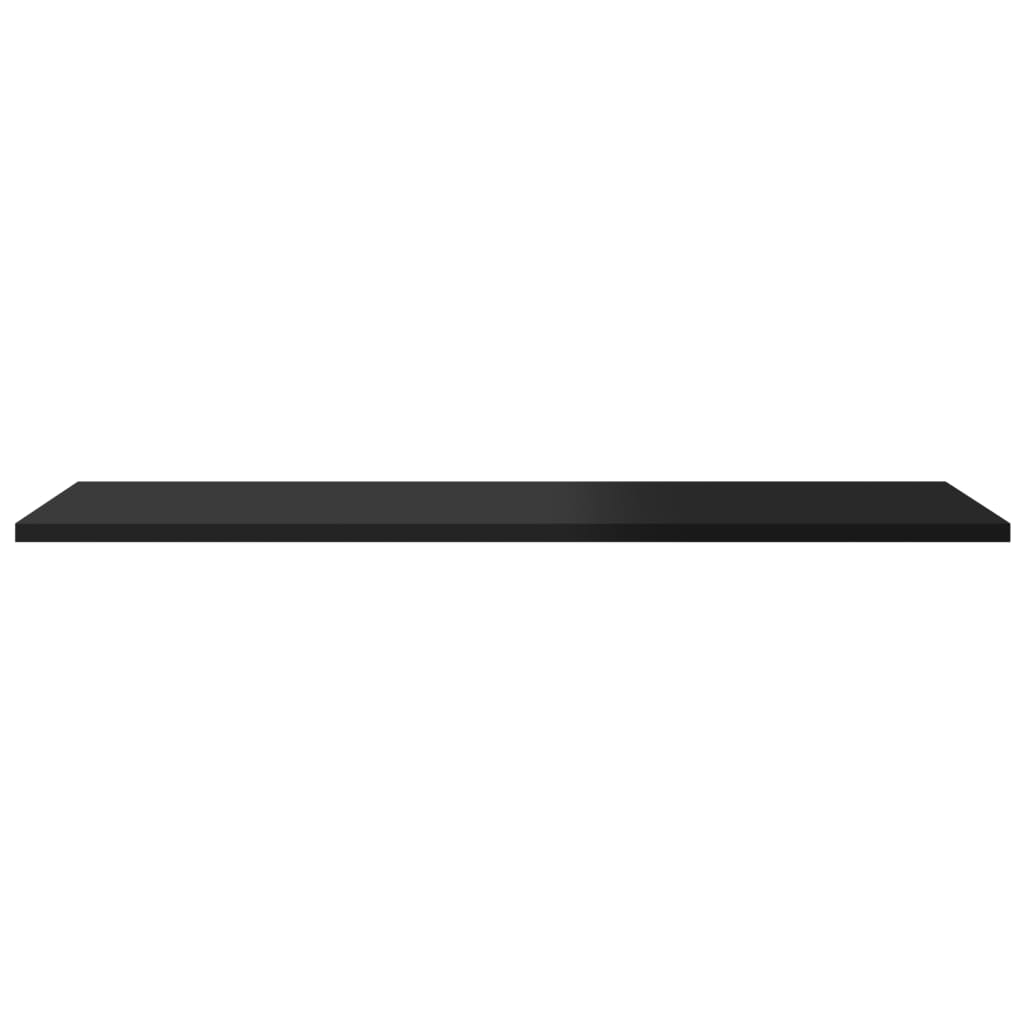 boghylder 8 stk. 80x30x1,5 cm konstrueret træ sort højglans