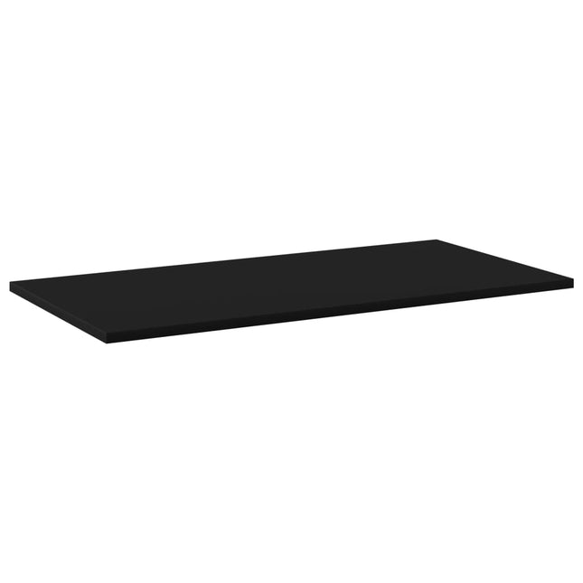 boghylder 8 stk. 80x40x1,5 cm konstrueret træ sort