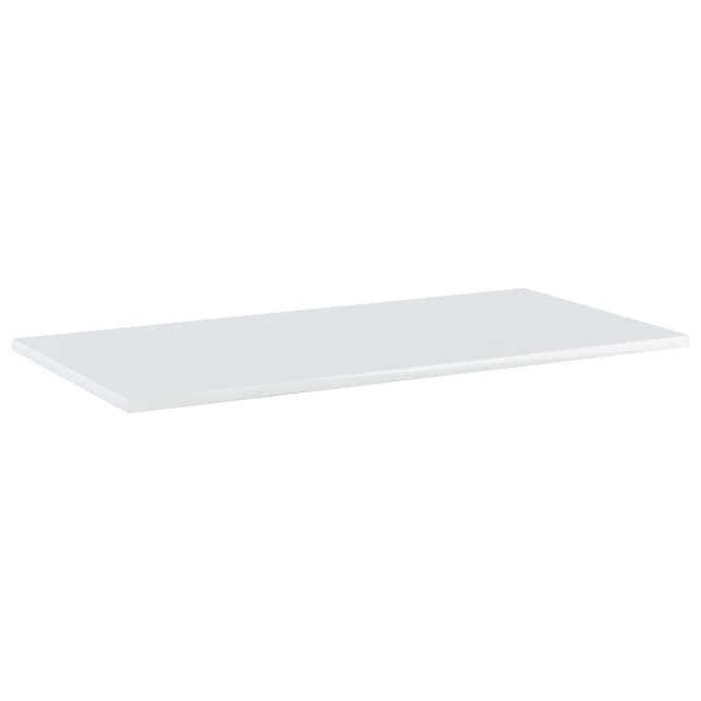 boghylder 8 stk. 80x40x1,5 cm konstrueret træ hvid højglans
