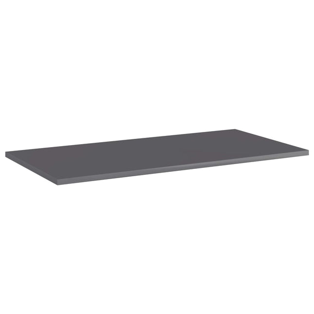 boghylder 8 stk. 80x40x1,5 cm konstrueret træ grå højglans