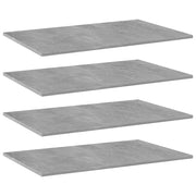 boghylder 4 stk. 80x50x1,5 cm konstrueret træ betongrå
