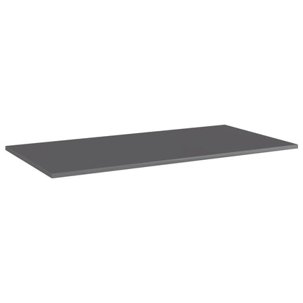 boghylder 4 stk. 100x50x1,5 cm konstrueret træ grå højglans