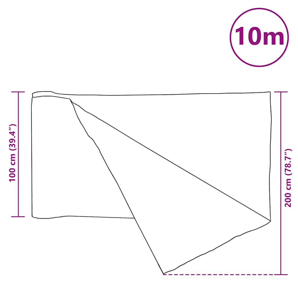 afskærmning 1x10 m 75 g/m² HDPE antracitgrå