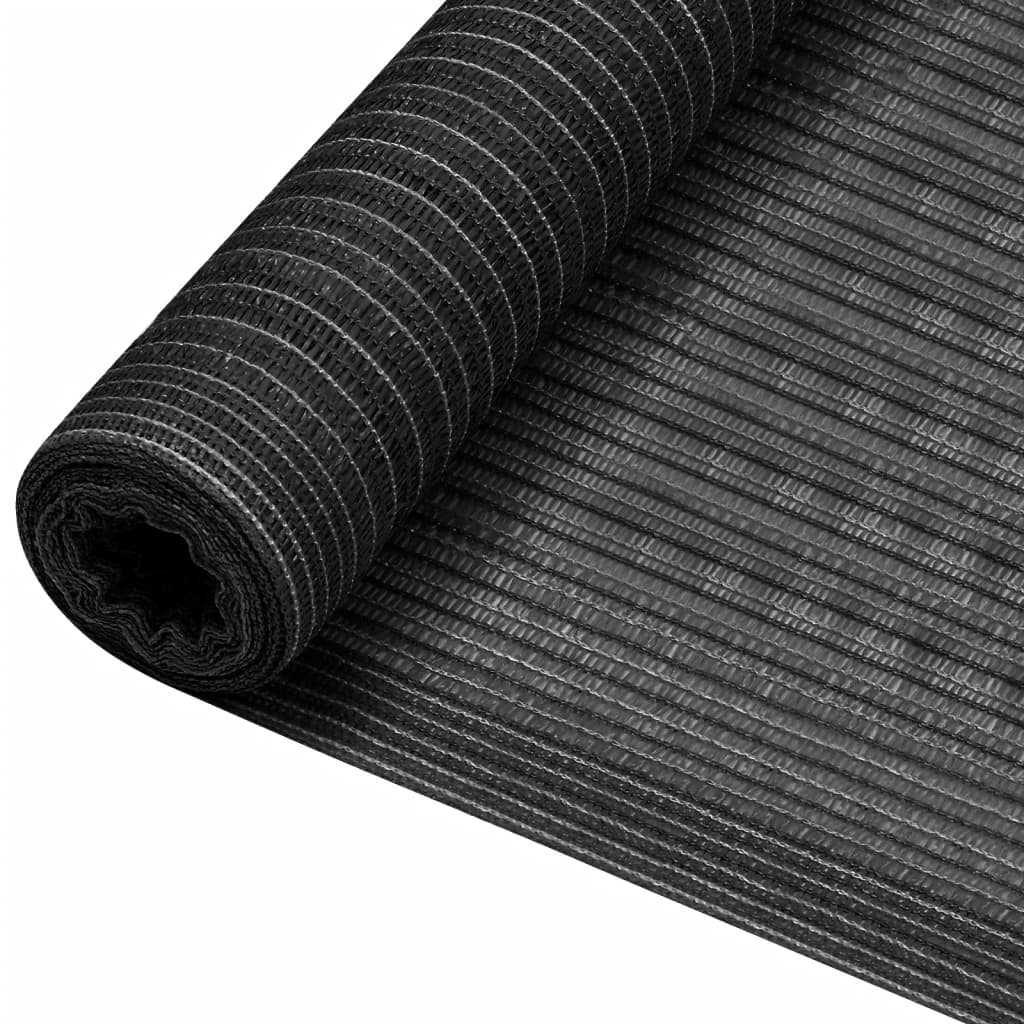 Afskærmning 1,2 × 10 m - HDPE privatlivsnet 75 g/m², antracitgrå