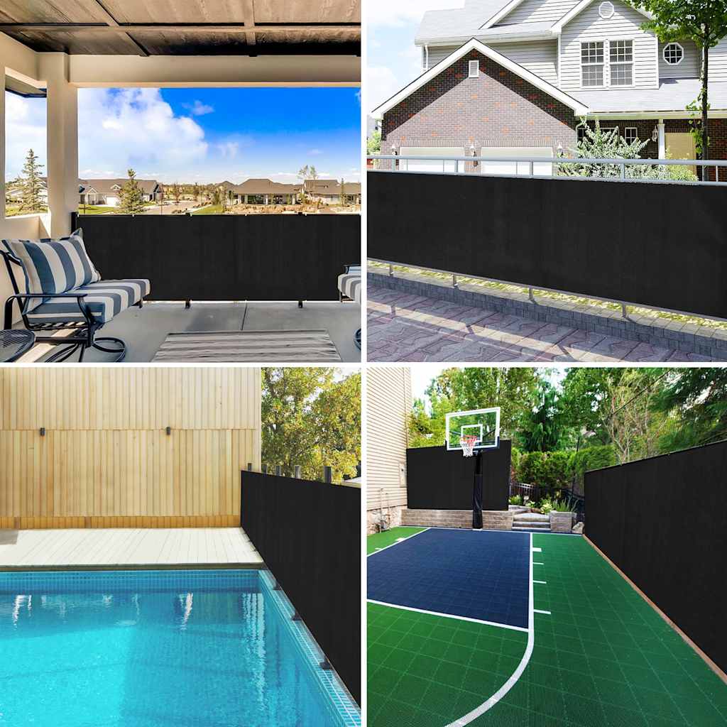 afskærmning 1,5x10 m 75 g/m² HDPE antracitgrå