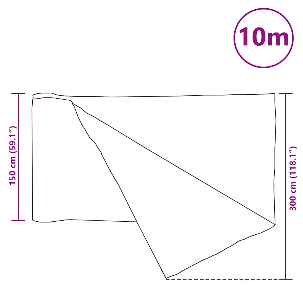 afskærmning 1,5x10 m 75 g/m² HDPE antracitgrå
