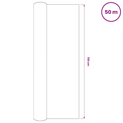 afskærmning 1,5x50 m 195 g/m² HDPE antracitgrå