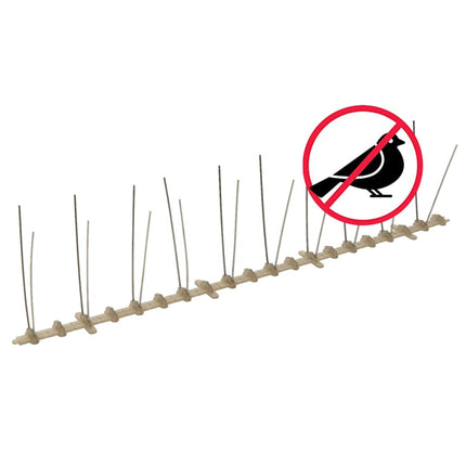 fuglepigge 2 rækker 20 stk. 10 m plastik
