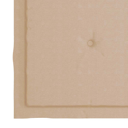havestole 2 stk. med beige hynder massivt teaktræ