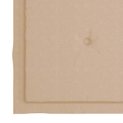 havestole med beige hynder 3 stk. massivt teaktræ