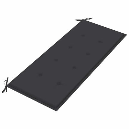 havebænk med hynde 128,5 cm stabelbar massivt teaktræ