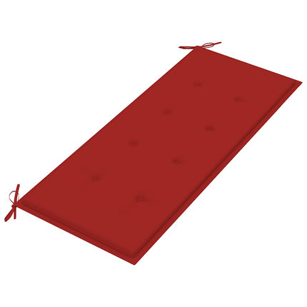foldbar havebænk med hynde 118 cm bambus