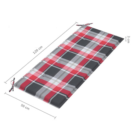 foldbar havebænk med hynde 118 cm bambus